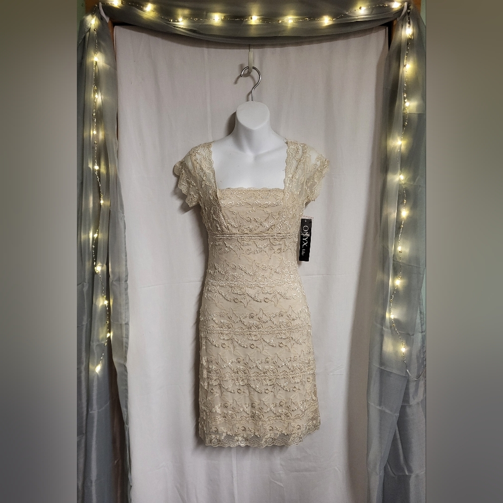 Lace and sequin Dress by Onyx Nite